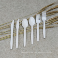 Biodegradable Disposable Cornstarch CPLA Corn Starch Fork Knife Spoon Cutlery